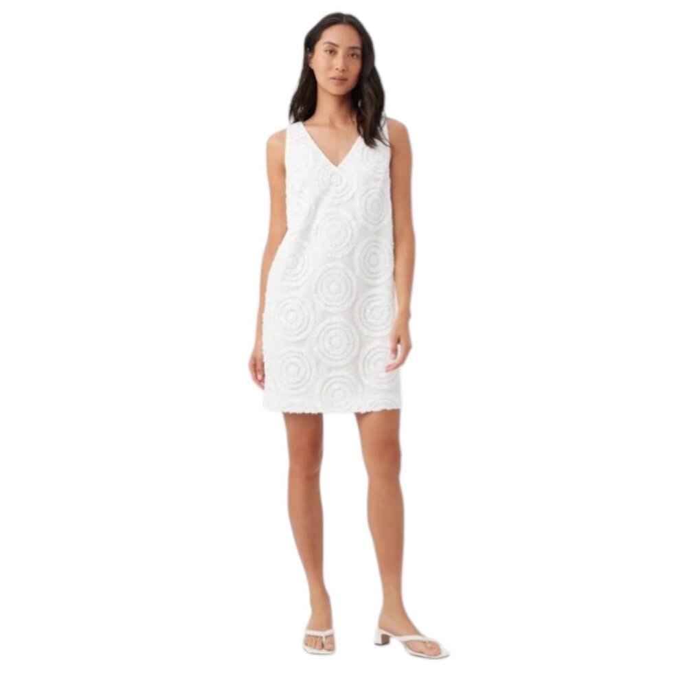 Trina Turk White Glitterati Sequin Mini Cocktail Dress Size 0 NWT